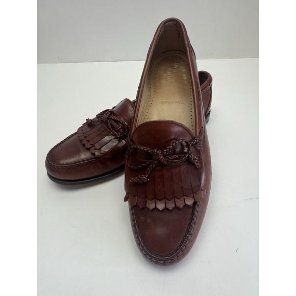 Allen Edmonds Woodstock Brown Kiltie Slip On Loafers Dress Casual Shoes 11.5 D main image 7